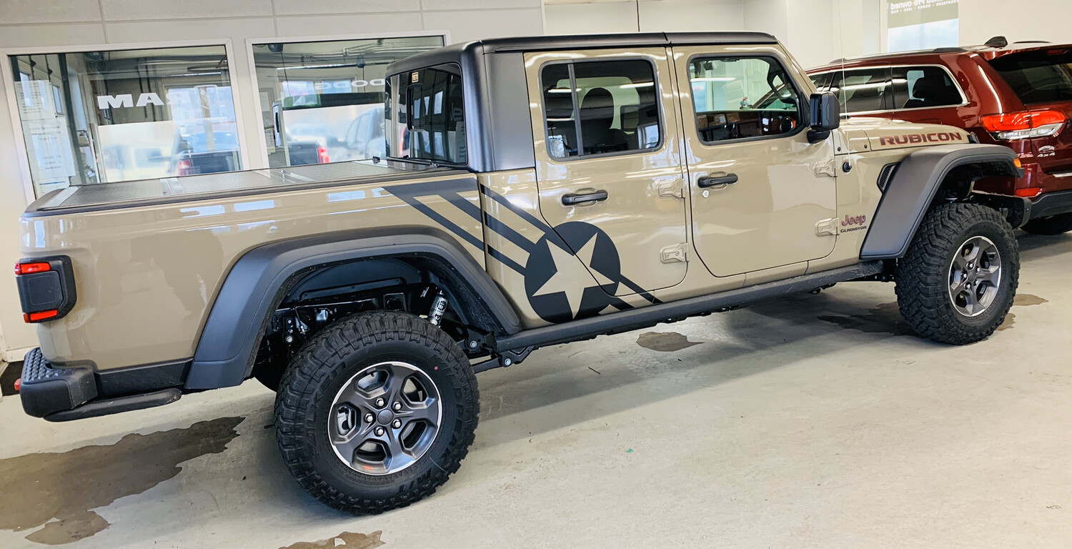 Jeep Gladiator JT Large Star/Bar Vinyl Graphics