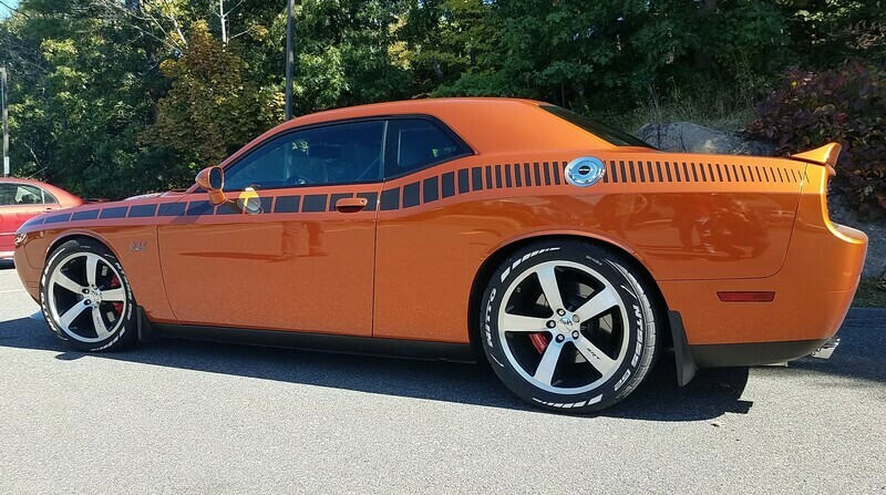 2008 - Up Dodge Challenger AAR Style Full Upper Strobe Stripes