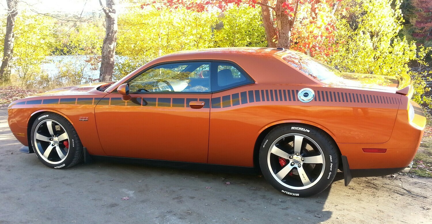 2008 - Up Dodge Challenger AAR Style Full Upper Strobe Stripes