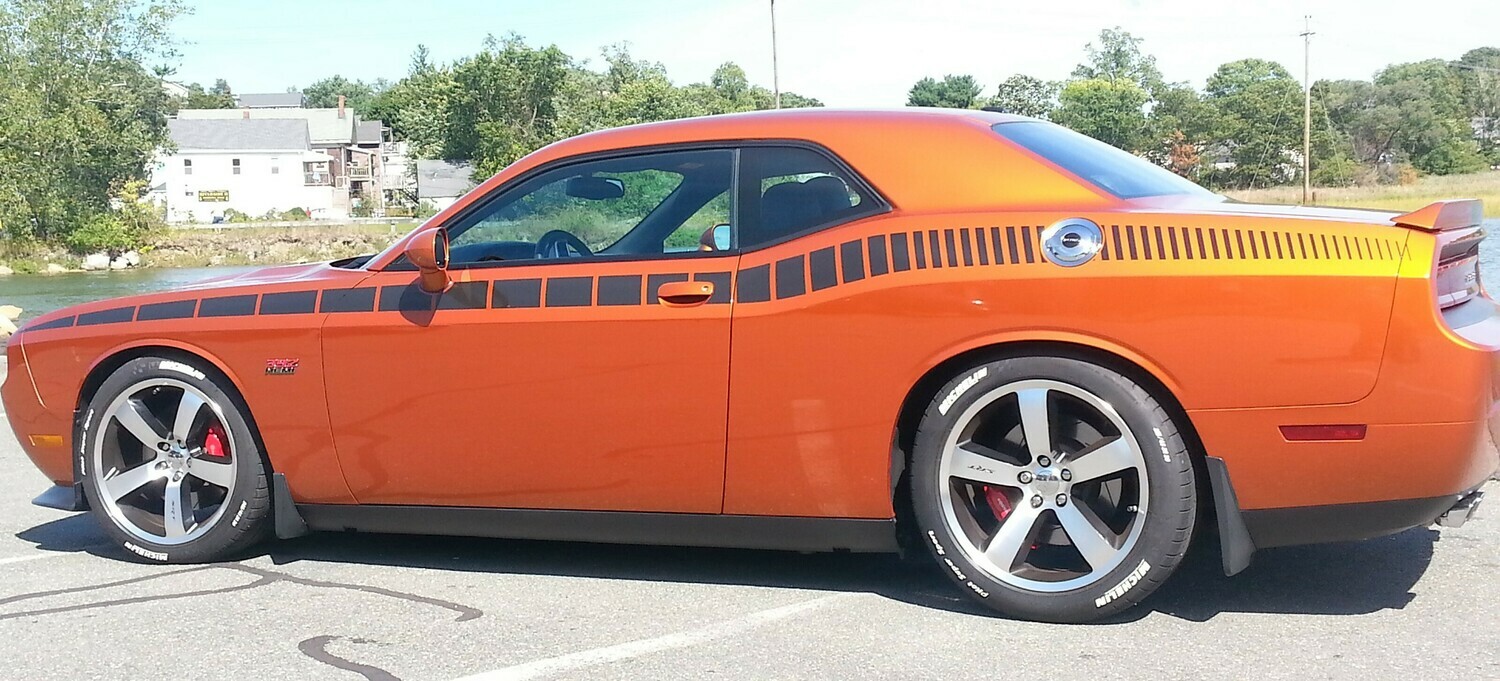 2008 - Up Dodge Challenger AAR Style Full Upper Strobe Stripes