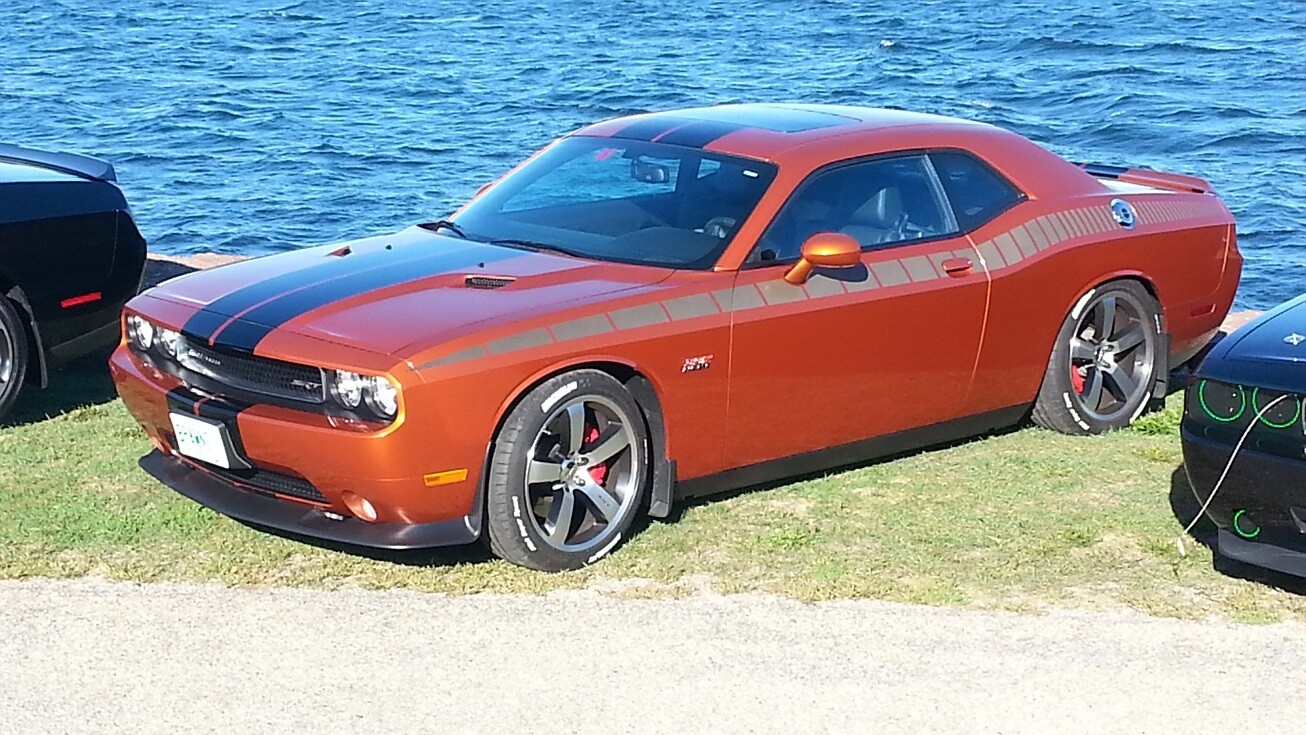 2008 - Up Dodge Challenger AAR Style Full Upper Strobe Stripes
