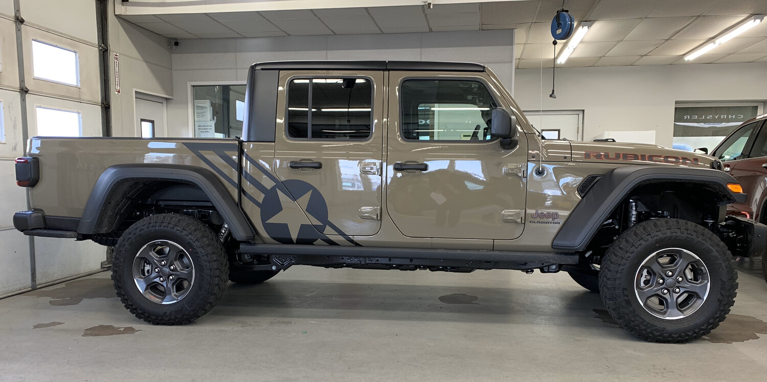 Jeep Gladiator JT Large Star/Bar Vinyl Graphics