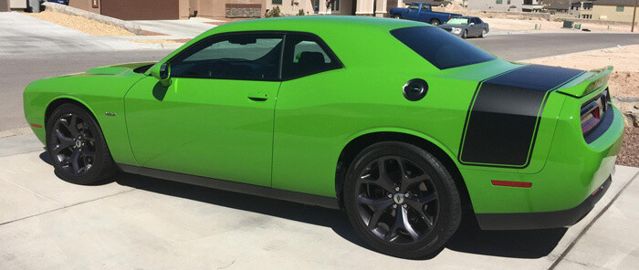 2008 - Up Dodge Challenger Drag Pack Wide Tail Stripes