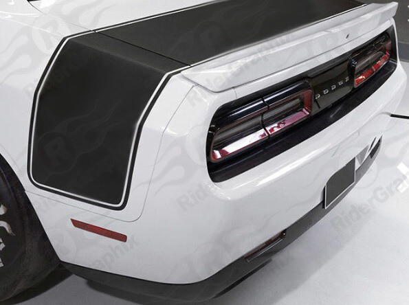 2008 - Up Dodge Challenger Drag Pack Wide Tail Stripes