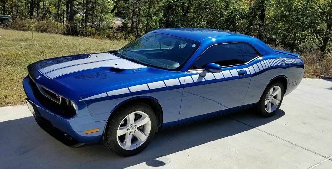 2008 - Up Dodge Challenger AAR Style Full Upper Strobe Stripes