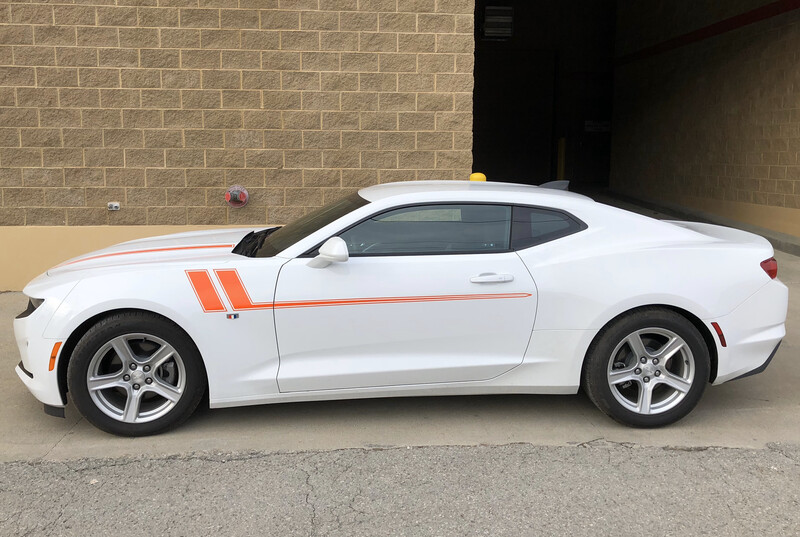 2010 - Up Camaro Side Accent Hash Stripe Graphics