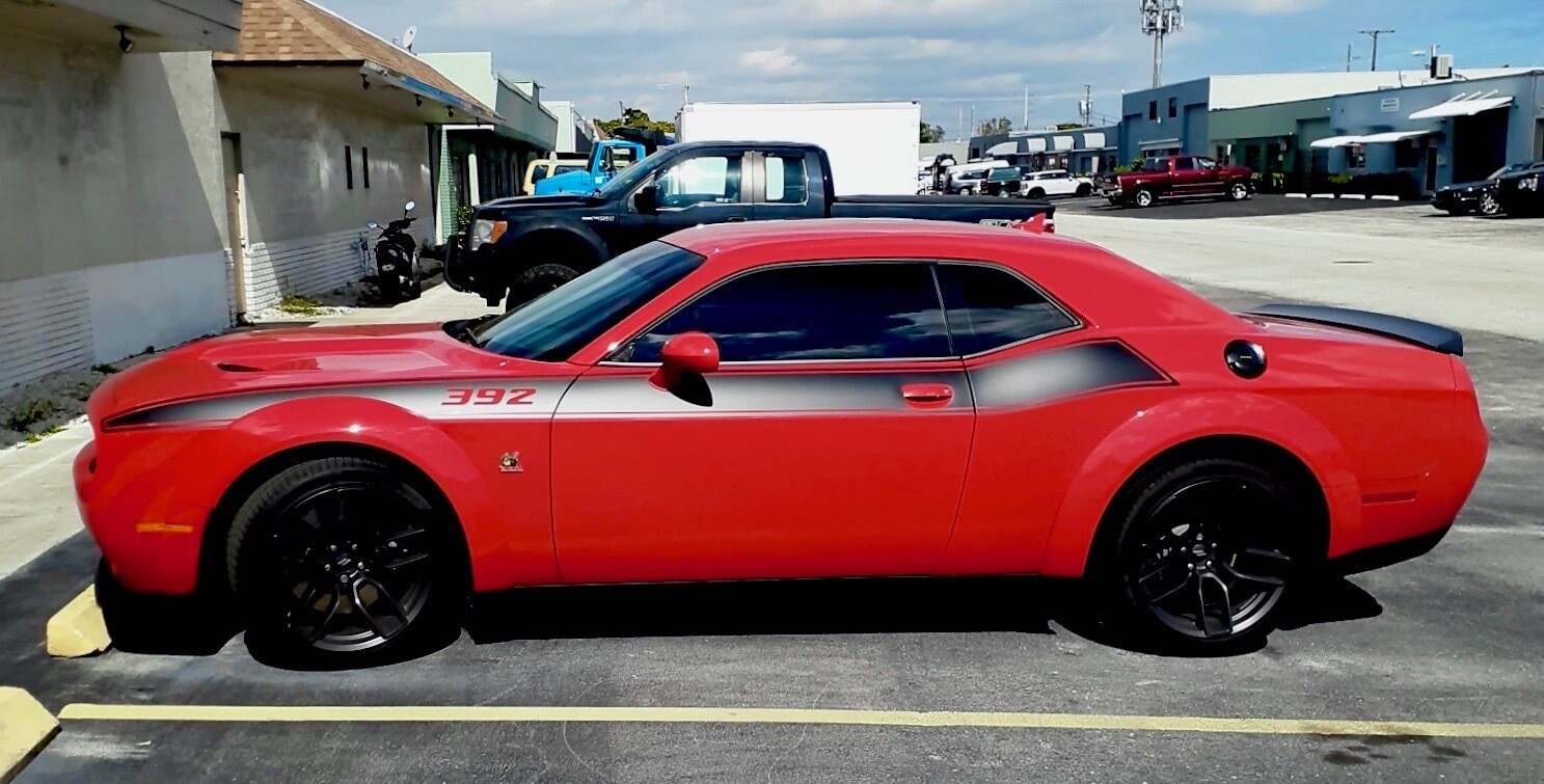 2008 - Up Dodge Challenger T/A Style Side Stripe Graphics Kit