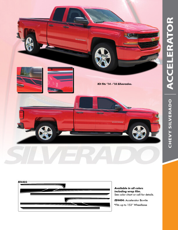2014 - 2018 Silverado 1500 Accelerator Edition Graphic Stripes