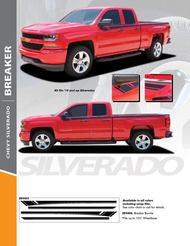 2014 - 2018 Silverado 1500 Breaker Edition Graphic Stripes