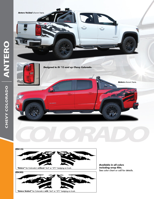 2015 - 2022 Chevy Colorado Antero Side Bed Graphics