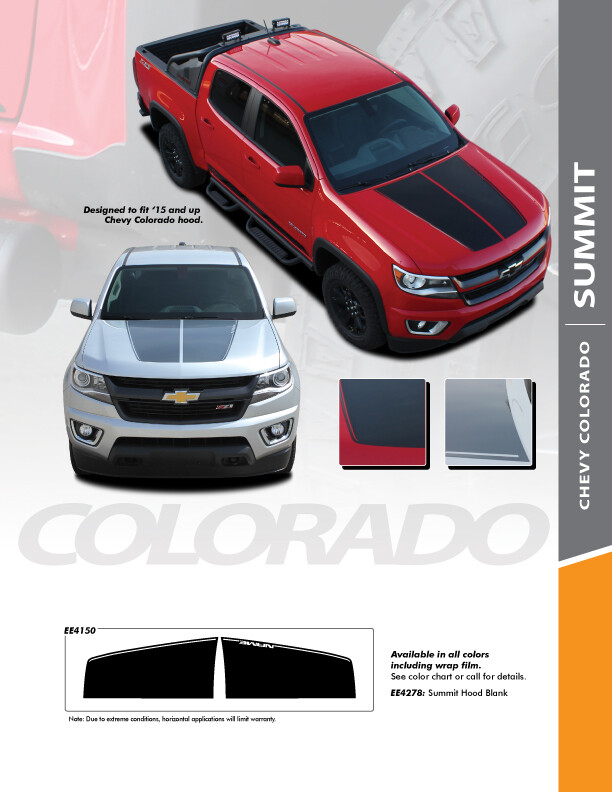 2015 - 2022 Chevy Colorado Summit Hood Graphics
