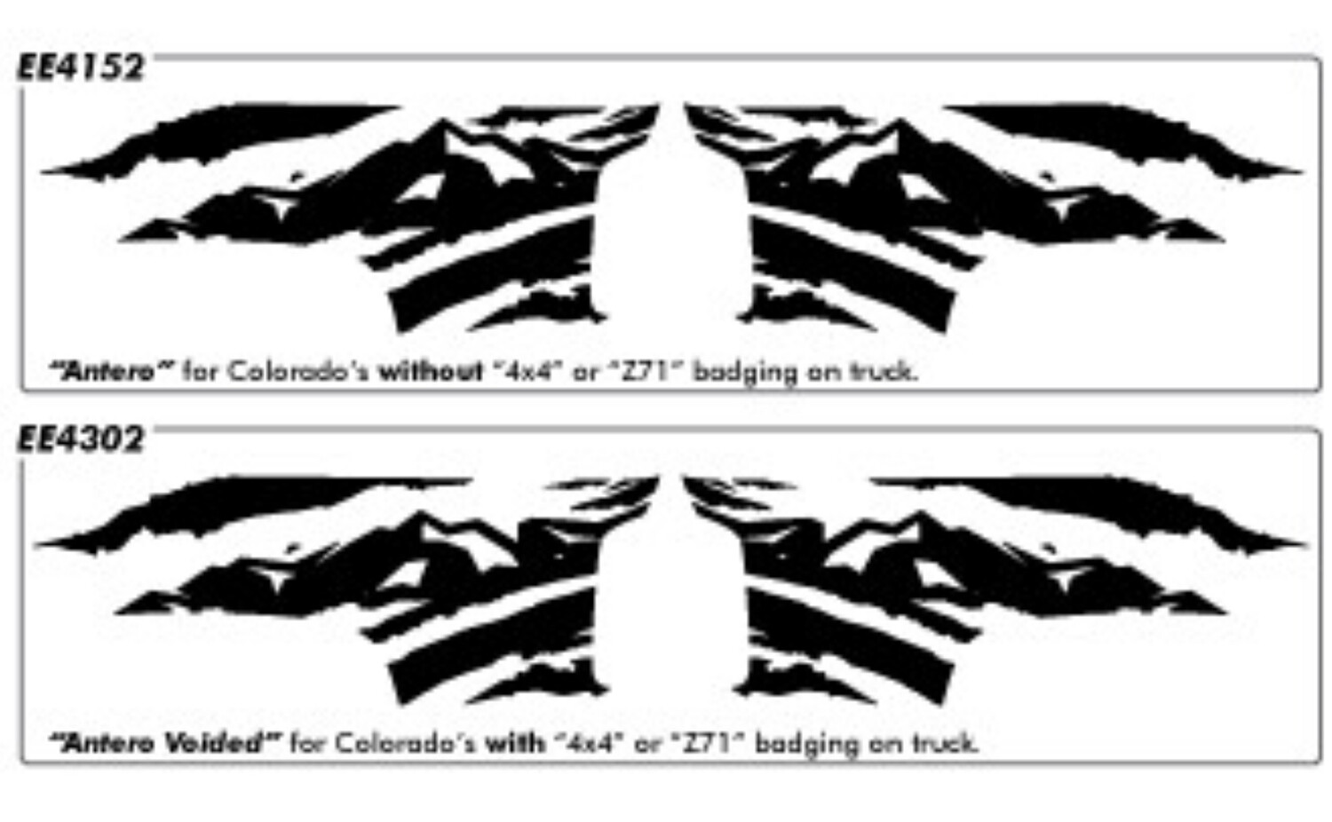 2015 - 2022 Chevy Colorado Antero Side Bed Graphics