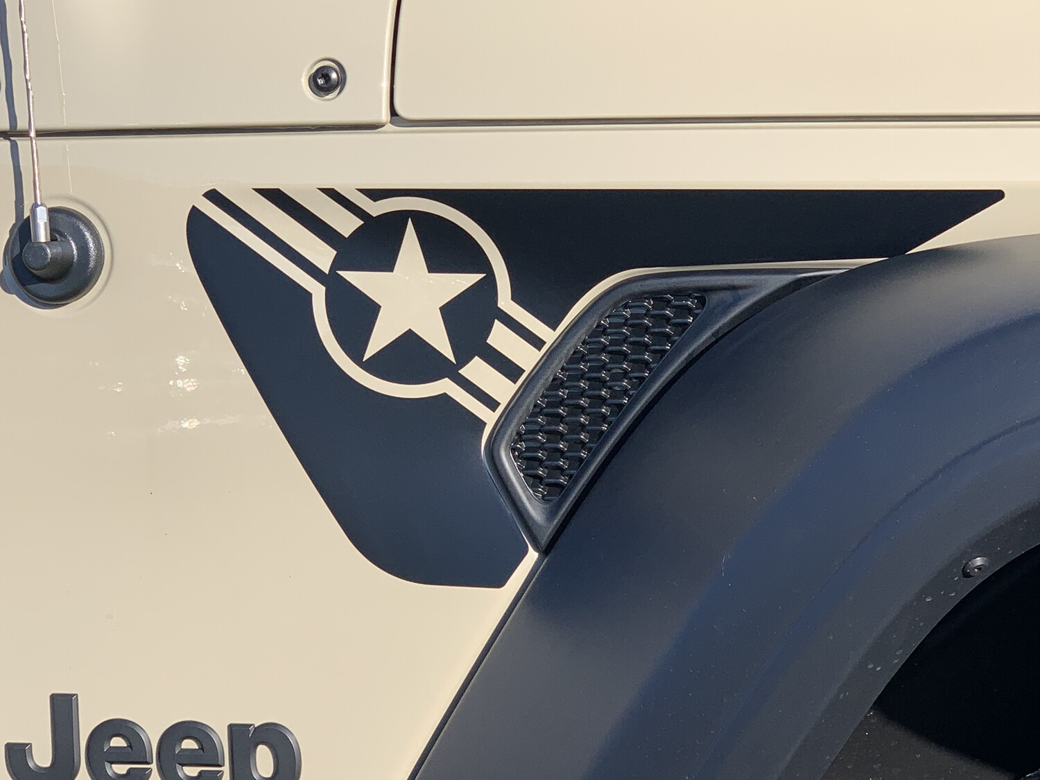 2018 - up Jeep Gladiator JT Wrangler JL JLU Gravity Style Fender Vent Blackout Vinyl Graphics