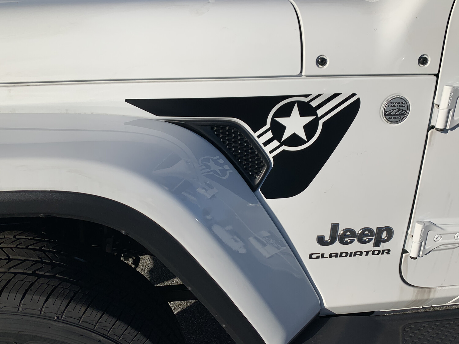 2018 - up Jeep Gladiator JT Wrangler JL JLU Gravity Style Fender Vent Blackout Vinyl Graphics