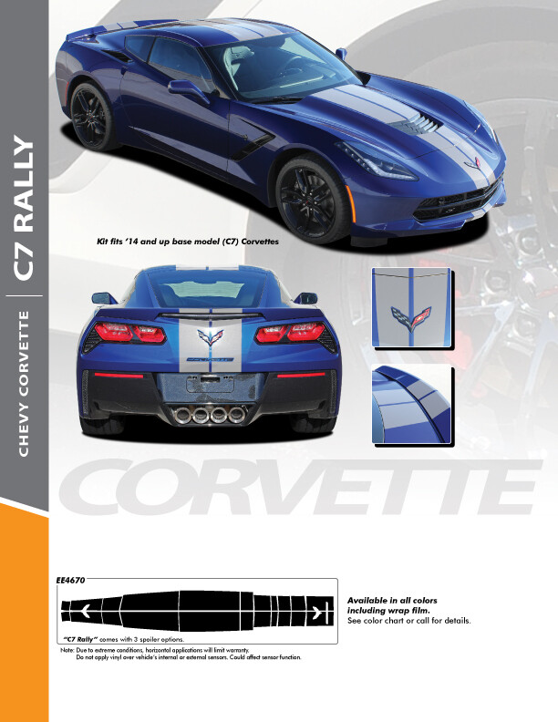 Chevy Corvette Stingray C7 Rally Graphics