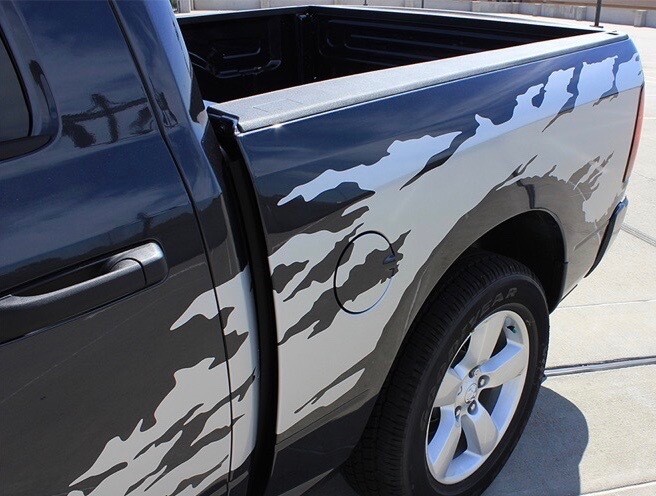 2009 - 2021 Classic Dodge Ram Bedside Rage Style Vinyl Graphics