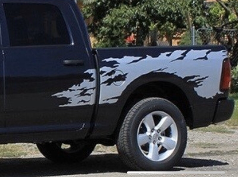 2009 - 2021 Classic Dodge Ram Bedside Rage Style Vinyl Graphics