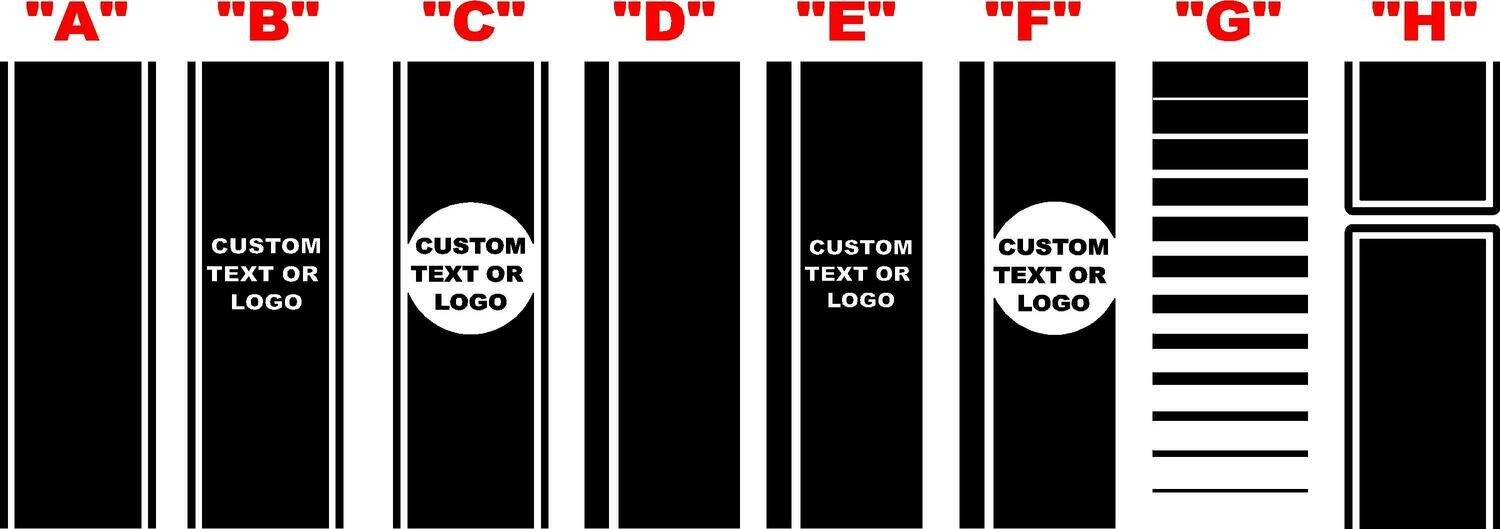 Jeep Gladiator JT Bumble Bee Style Tail Stripe Vinyl Graphics