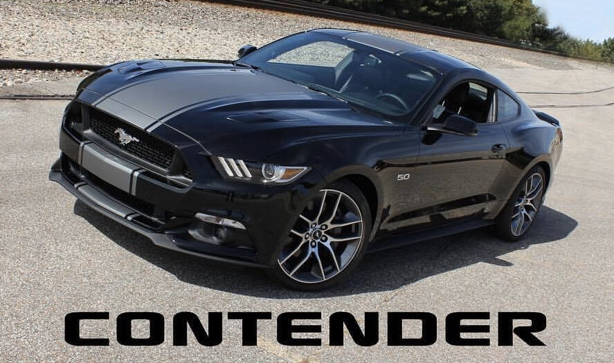 2015 - 2017 Mustang Wide Center CONTENDER Rally Stripes