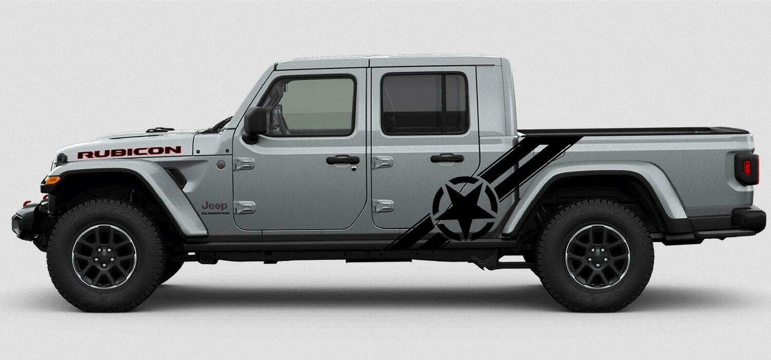 Jeep Gladiator JT Large Star/Bar Vinyl Graphics