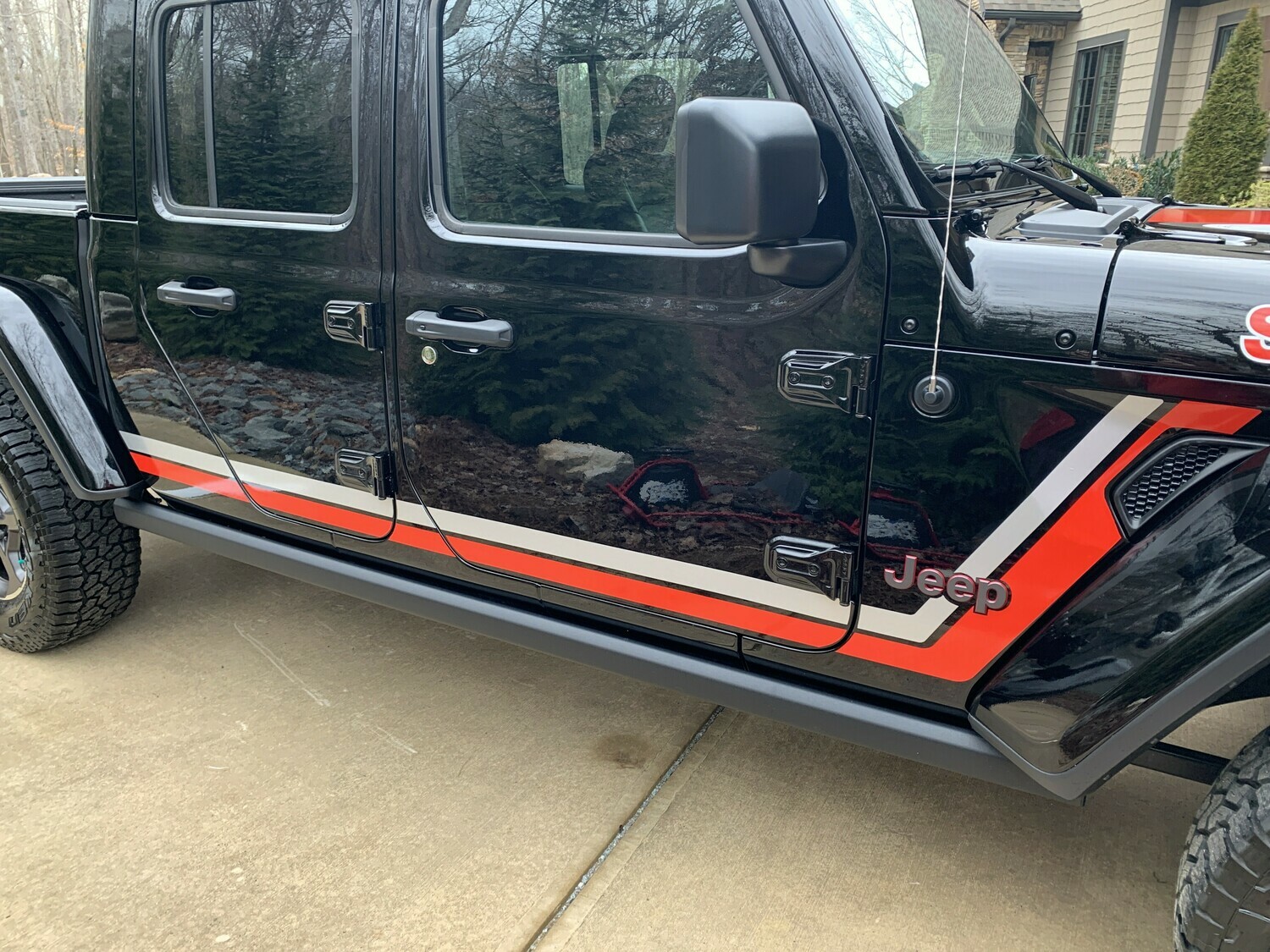 2020 & Up Jeep Gladiator Retro Scrambler Style #1 Side Stripes