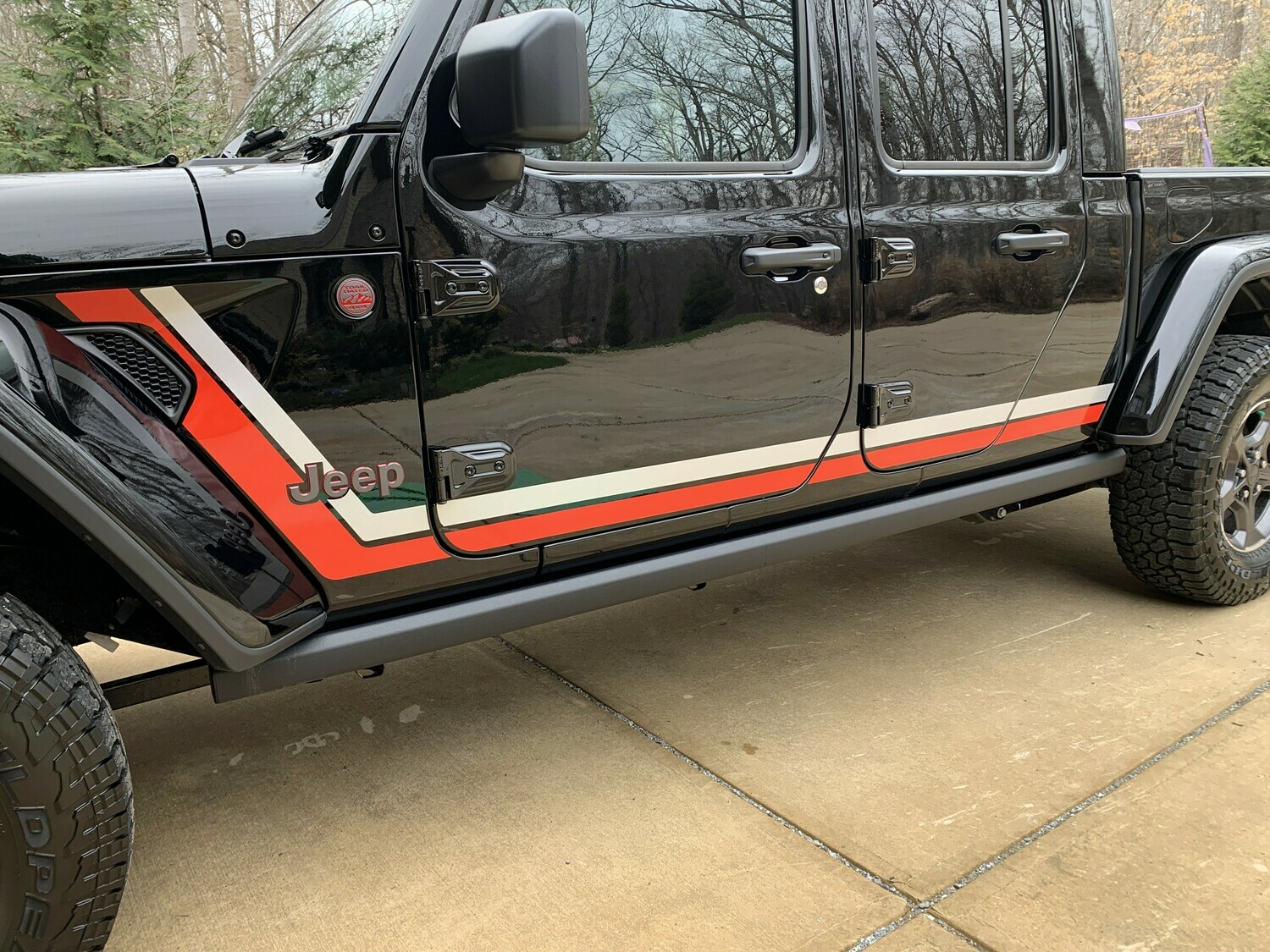 2020 & Up Jeep Gladiator Retro Scrambler Style #1 Side Stripes