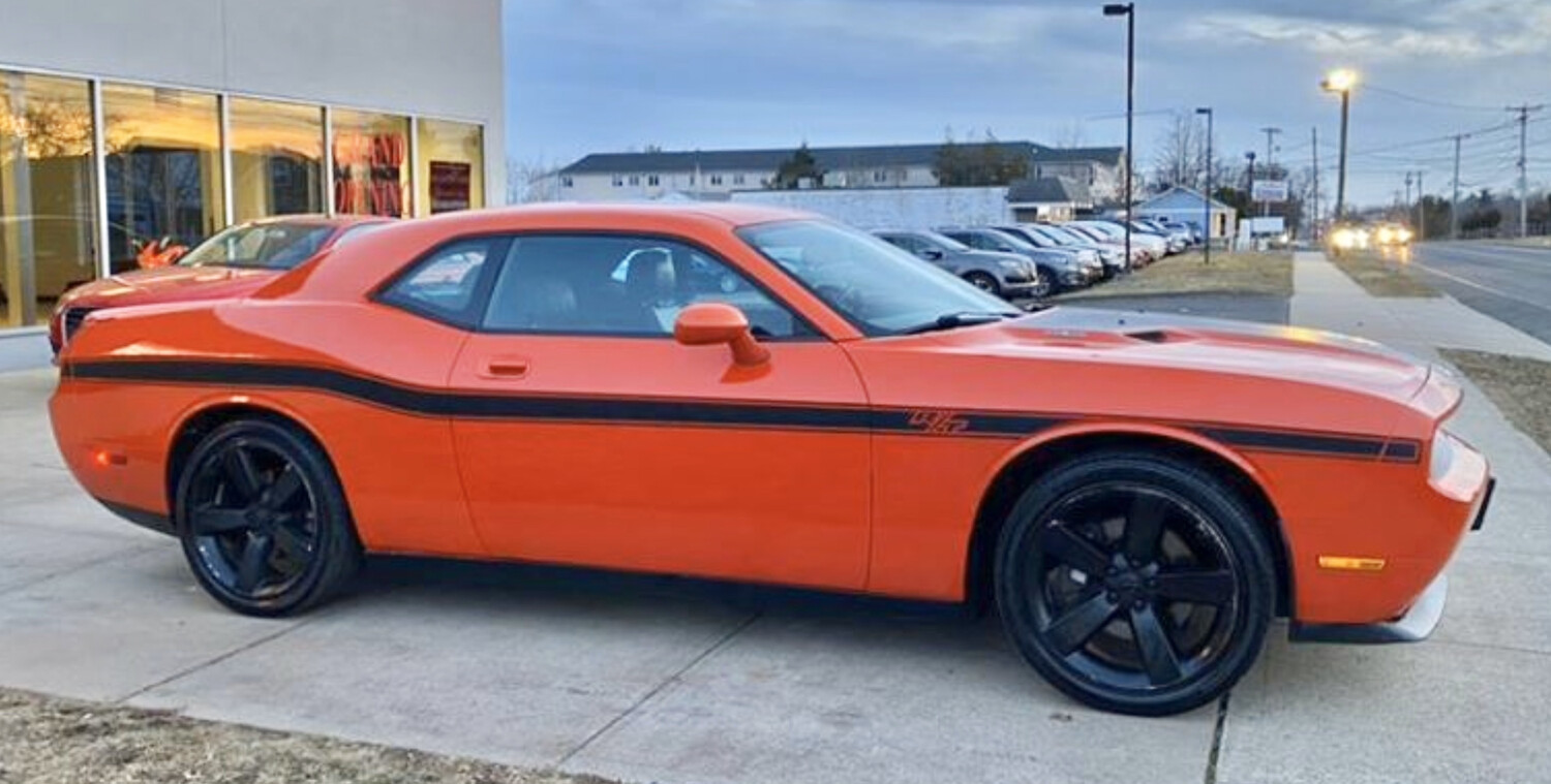 2008 - Up Dodge Challenger "1970 R/T Style" Full Length Lower Bodyline Side Stripe Kit