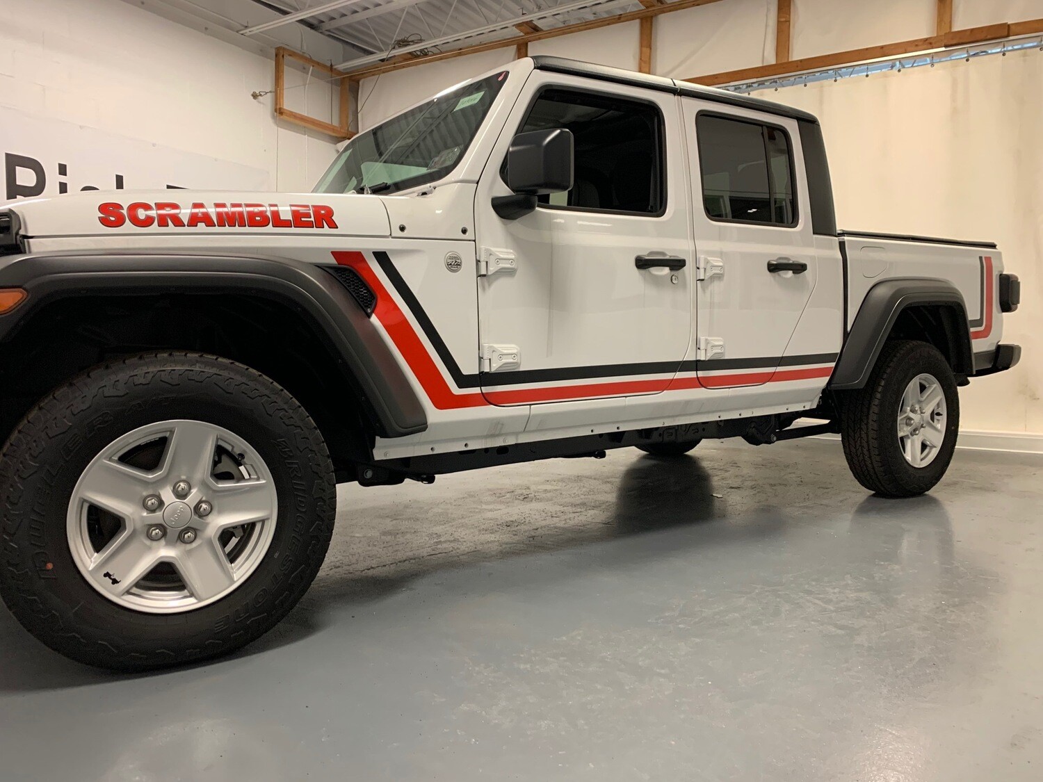 2020 & Up Jeep Gladiator Retro Scrambler Style #1 Side Stripes