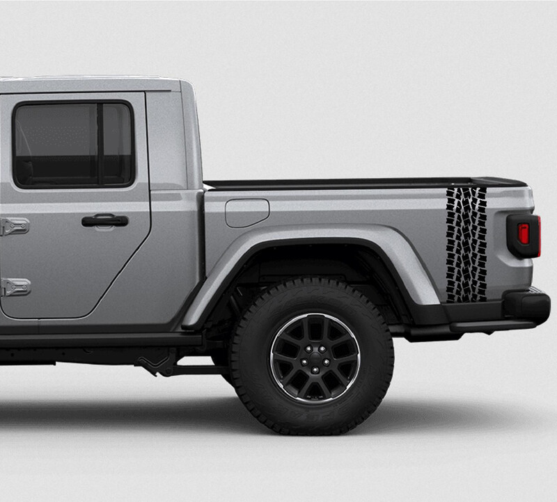 Jeep Gladiator JT Mud Tire Bumble Bee Style Tail Stripe Vinyl Graphics