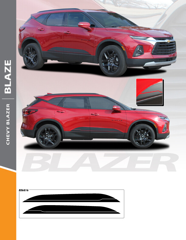 2019 - Up Chevy Blazer "Blaze" Side Graphics