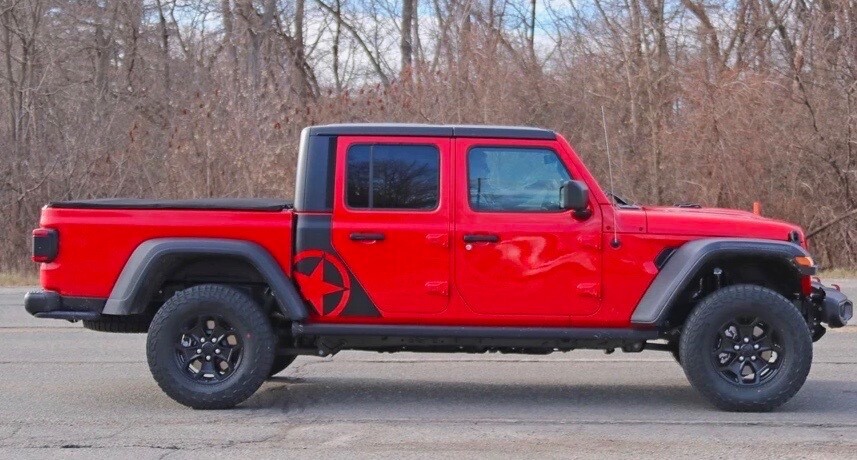 2020 - Up Jeep Gladiator JT Omega Body-Side Star Graphics
