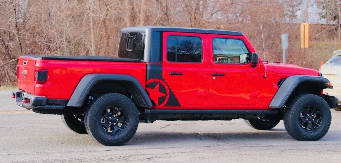 2020 - Up Jeep Gladiator JT Omega Body-Side Star Graphics