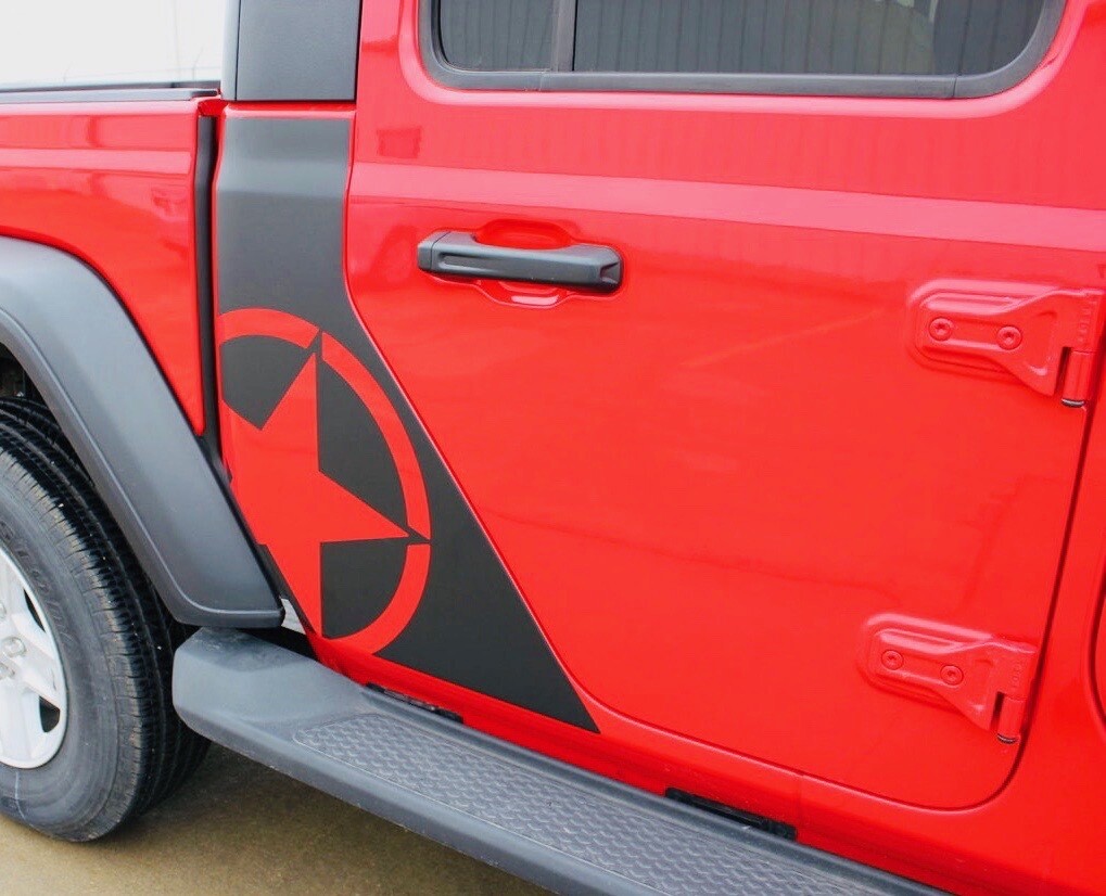2020 - Up Jeep Gladiator JT Omega Body-Side Star Graphics