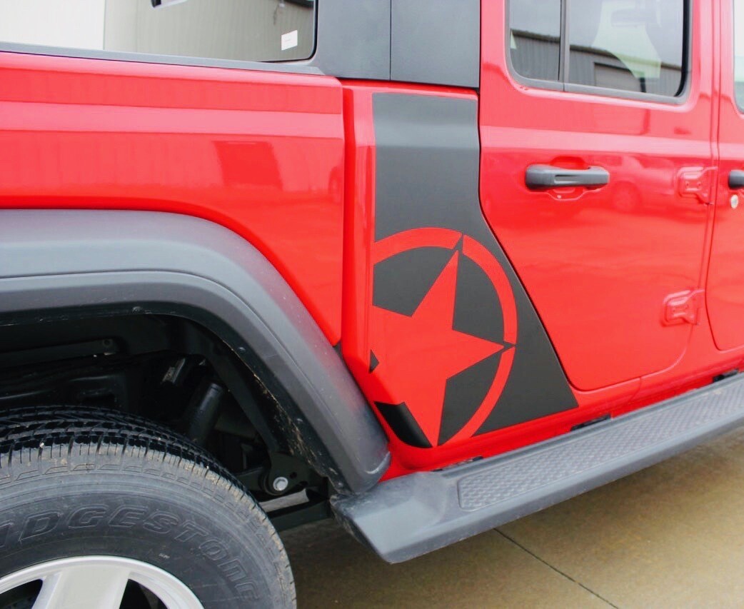 2020 - Up Jeep Gladiator JT Omega Body-Side Star Graphics
