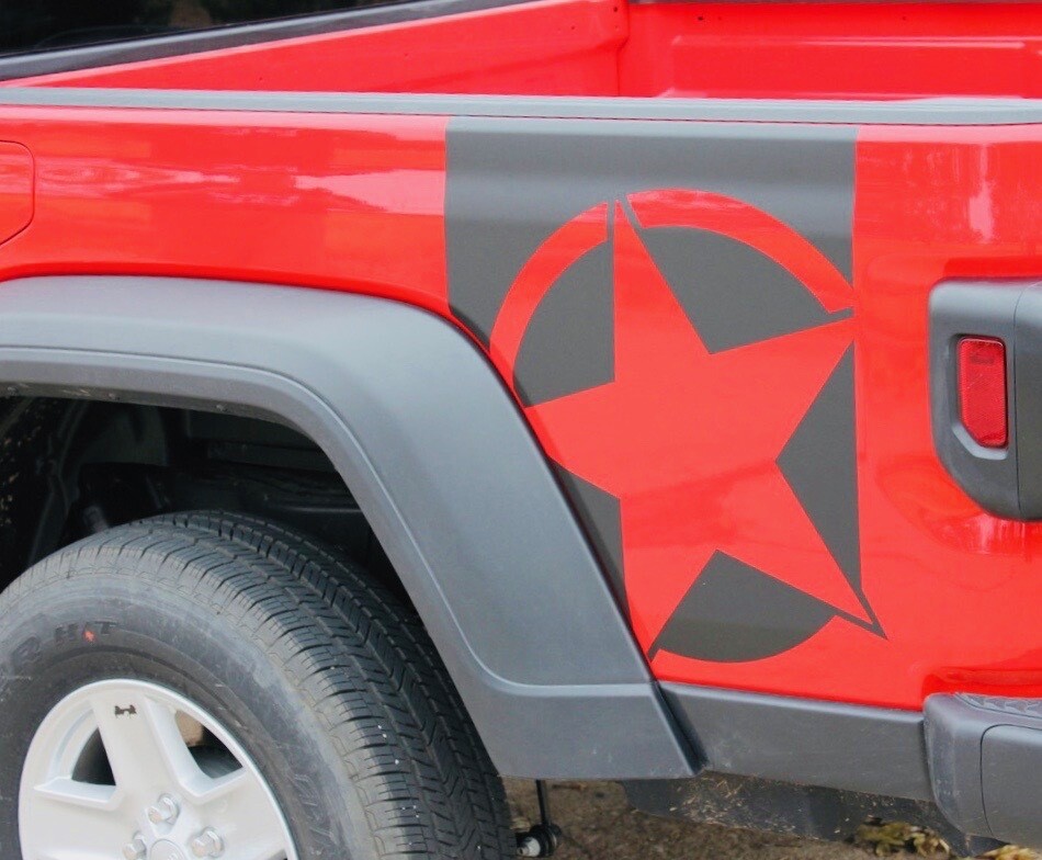 2020 - Up Jeep Gladiator JT Bootstrap Side Star Graphics