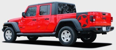 2020 - Up Jeep Gladiator JT Bootstrap Side Star Graphics