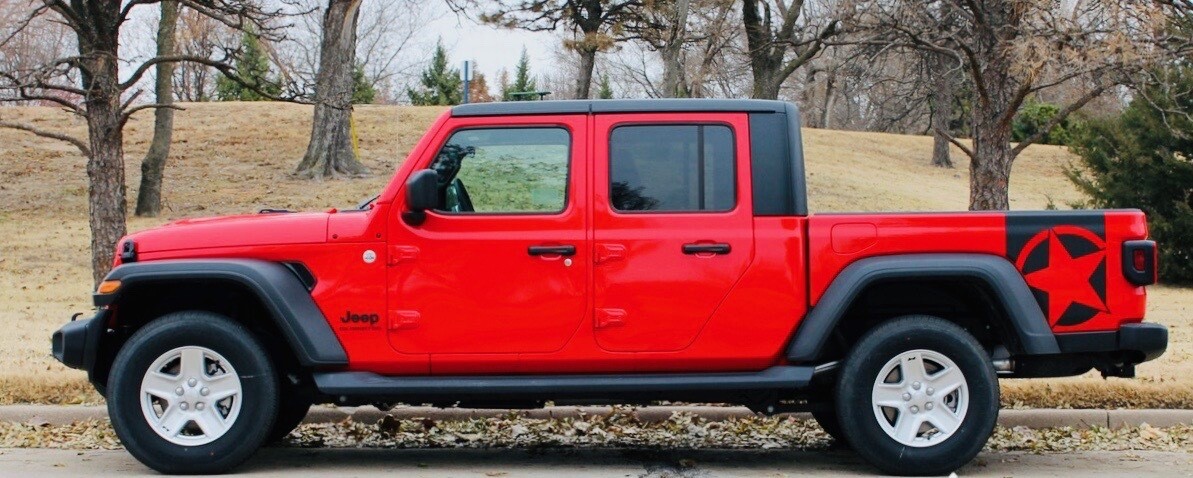 2020 - Up Jeep Gladiator JT Bootstrap Side Star Graphics
