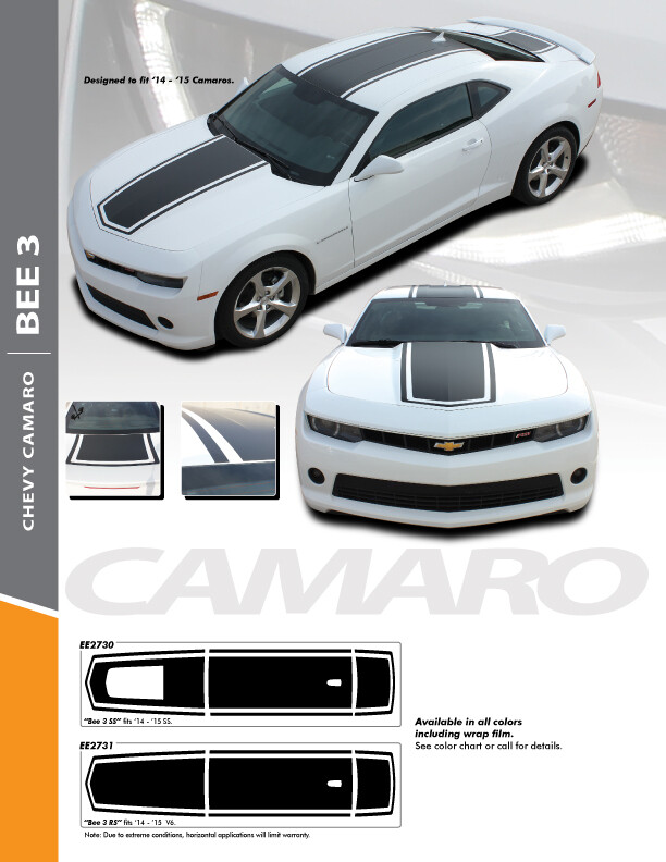 2014 - 2015  Camaro SS/RS Bee 3 Rally Stripes