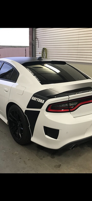2015 - 2019 Dodge Charger SRT Hellcat Daytona RT Scat Pack Bumper Vent Blackout Graphics