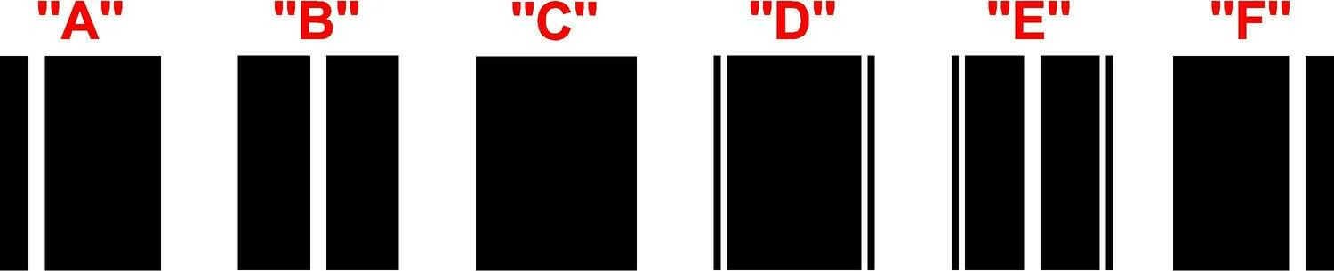 2006 - up Dodge Charger Offset Rally Stripe Kit