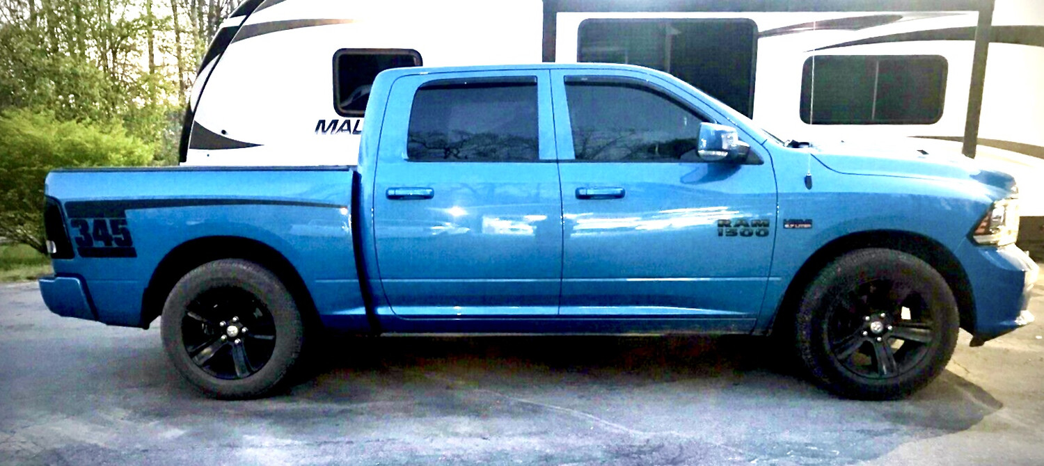2009 - 2021 (Classic) Dodge Ram Retro Bedside Hockey Stripes 1500 2500 3500