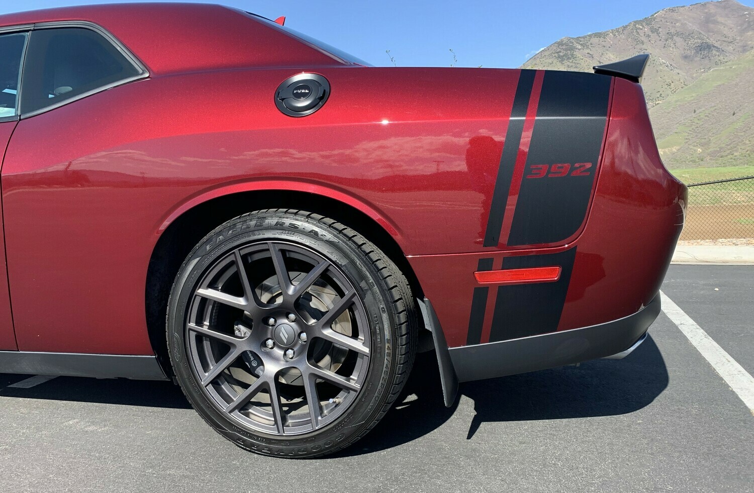 2008 - Up Dodge Challenger Scat Pack Style Tail Stripes