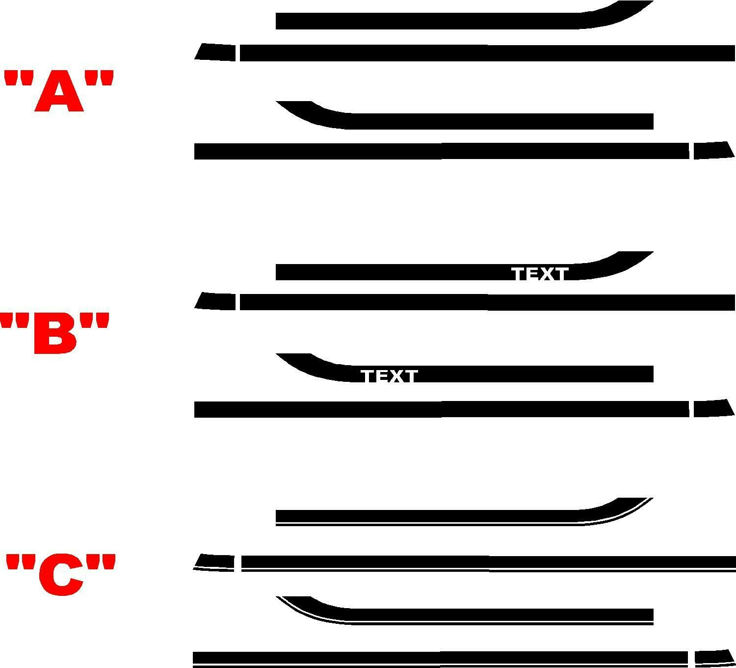 2018 - UP Jeep Wrangler JL 2 Door Upper Body Side Stripes