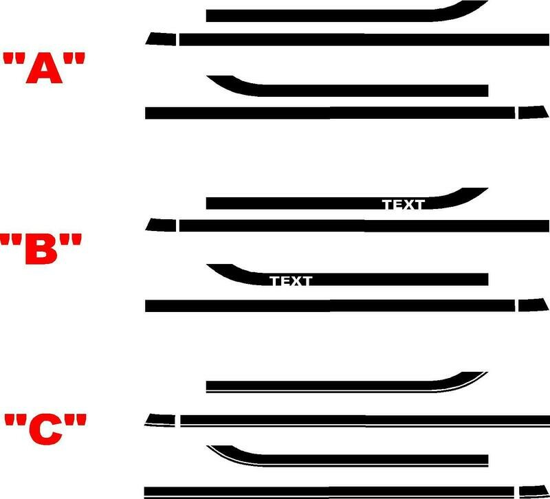 2018 - UP Jeep Wrangler JL 2 Door Upper Body Side Stripes