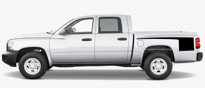 1997 - 2011 Dodge Dakota Retro Hockey RT Style Bed Stripes