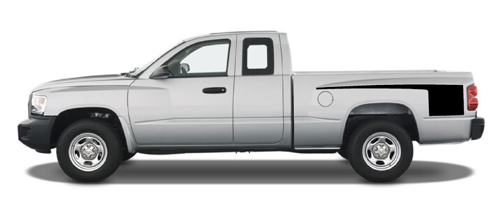 1997 - 2011 Dodge Dakota Retro Hockey RT Style Bed Stripes