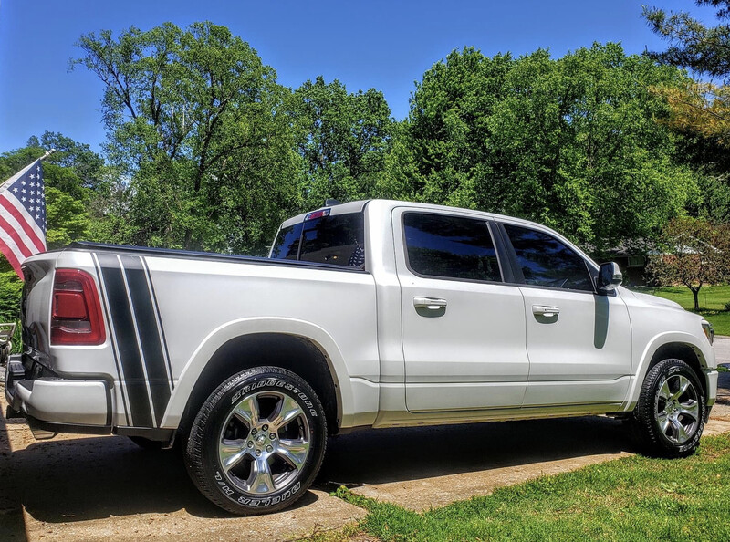 2019 - Up Dodge Ram Bedside Tail Bumblebee Stripes