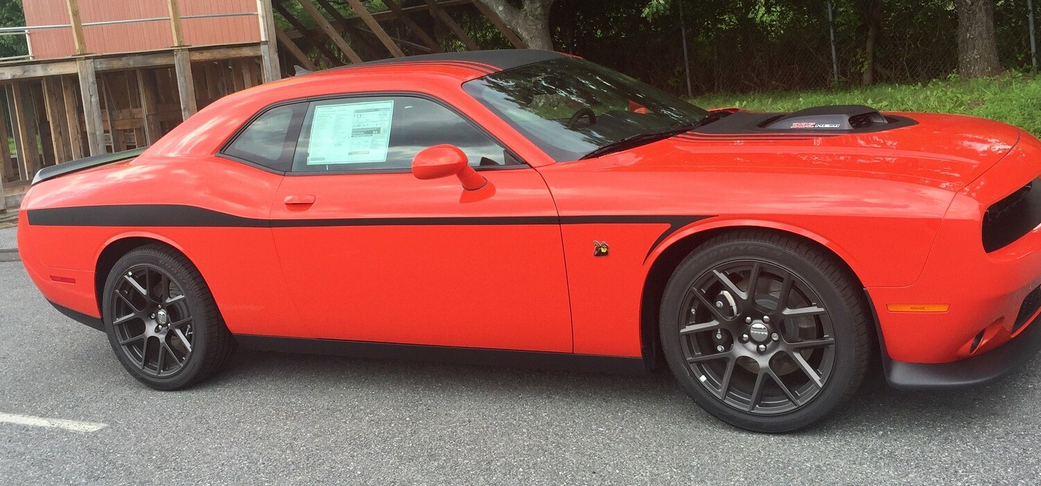 2008 - Up Dodge Challenger Devil Tail Lower Bodyline Stripe Kit