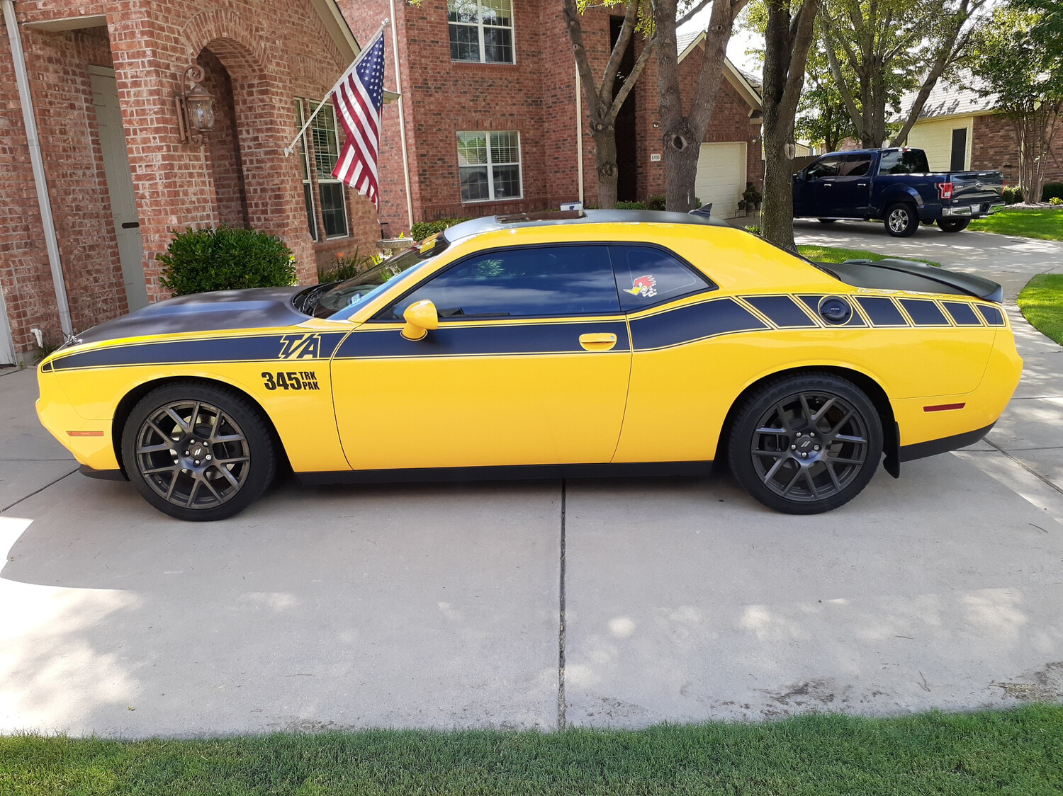 2017 - Up Dodge Challenger Extension Stripes for Factory TA Stripe