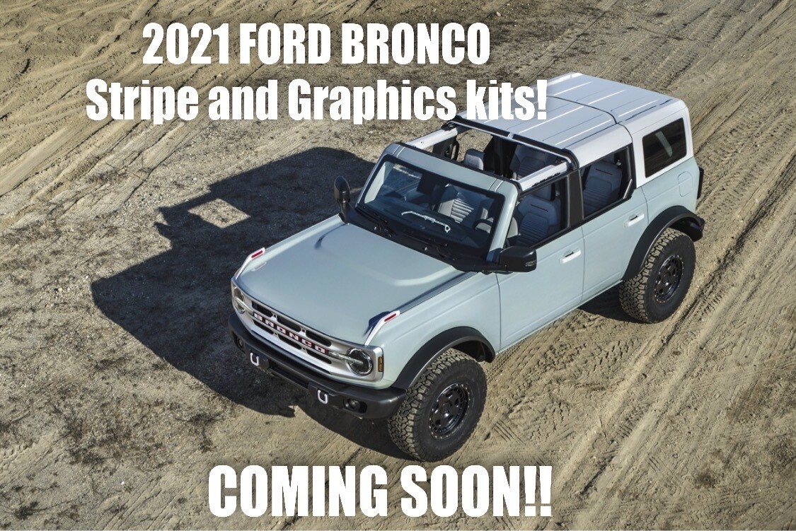 2021-up Ford Bronco Retro Graphics Kit #1